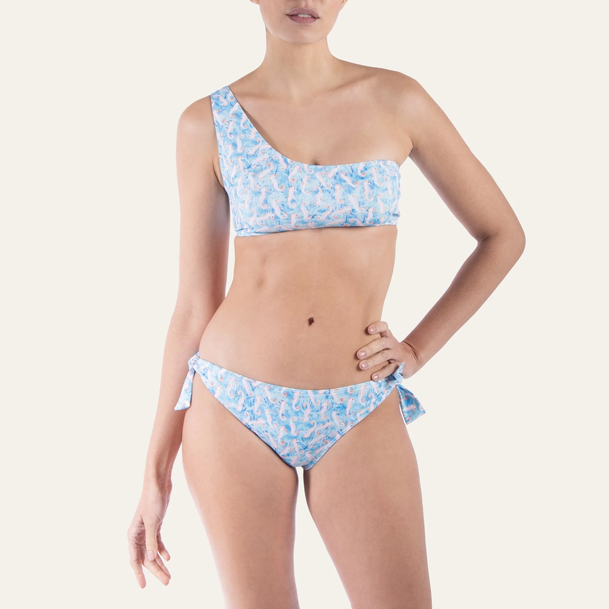 One-Shoulder Top Seahorse Turquoise - Image 6