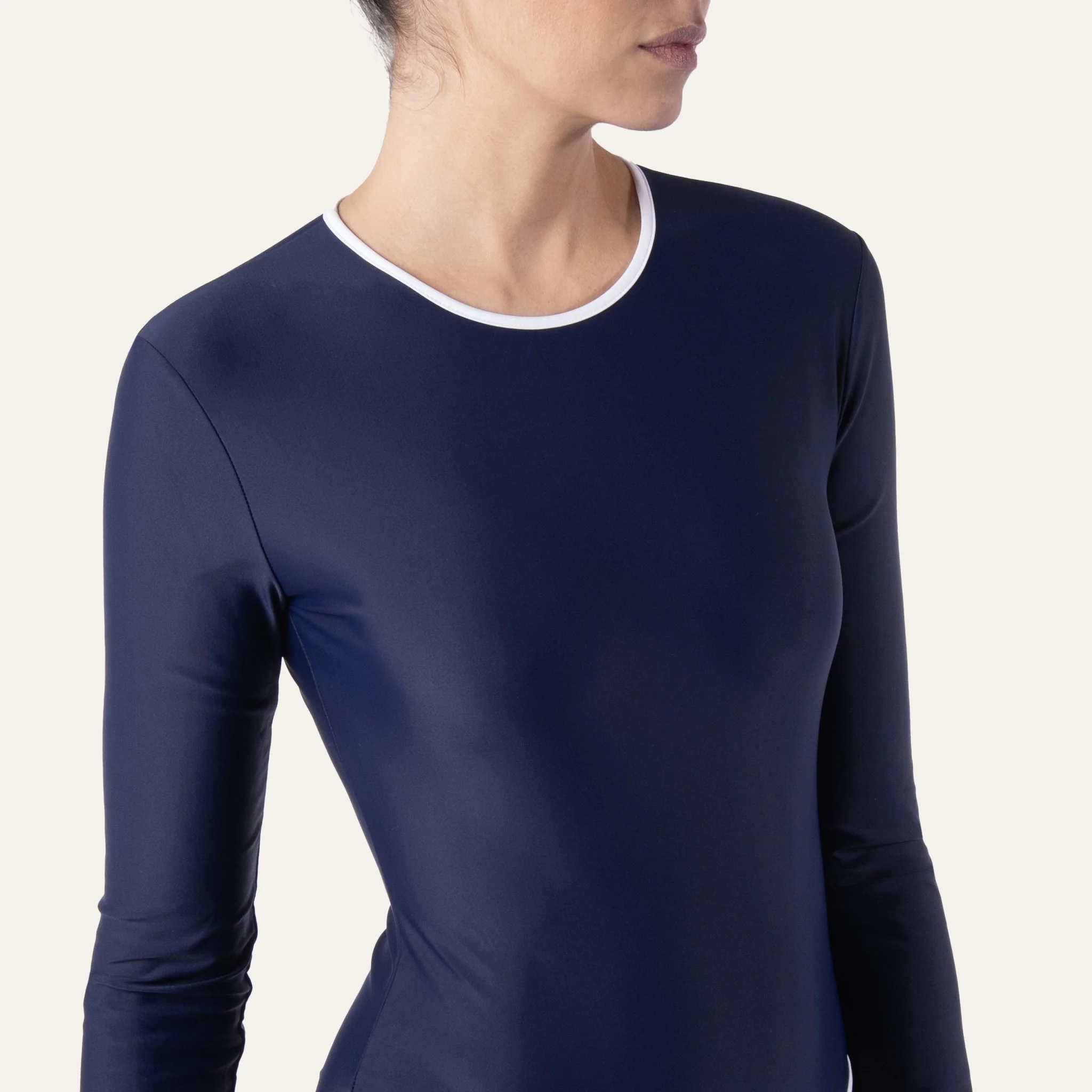 Rash Guard Woman Navy (White) - - Image 2