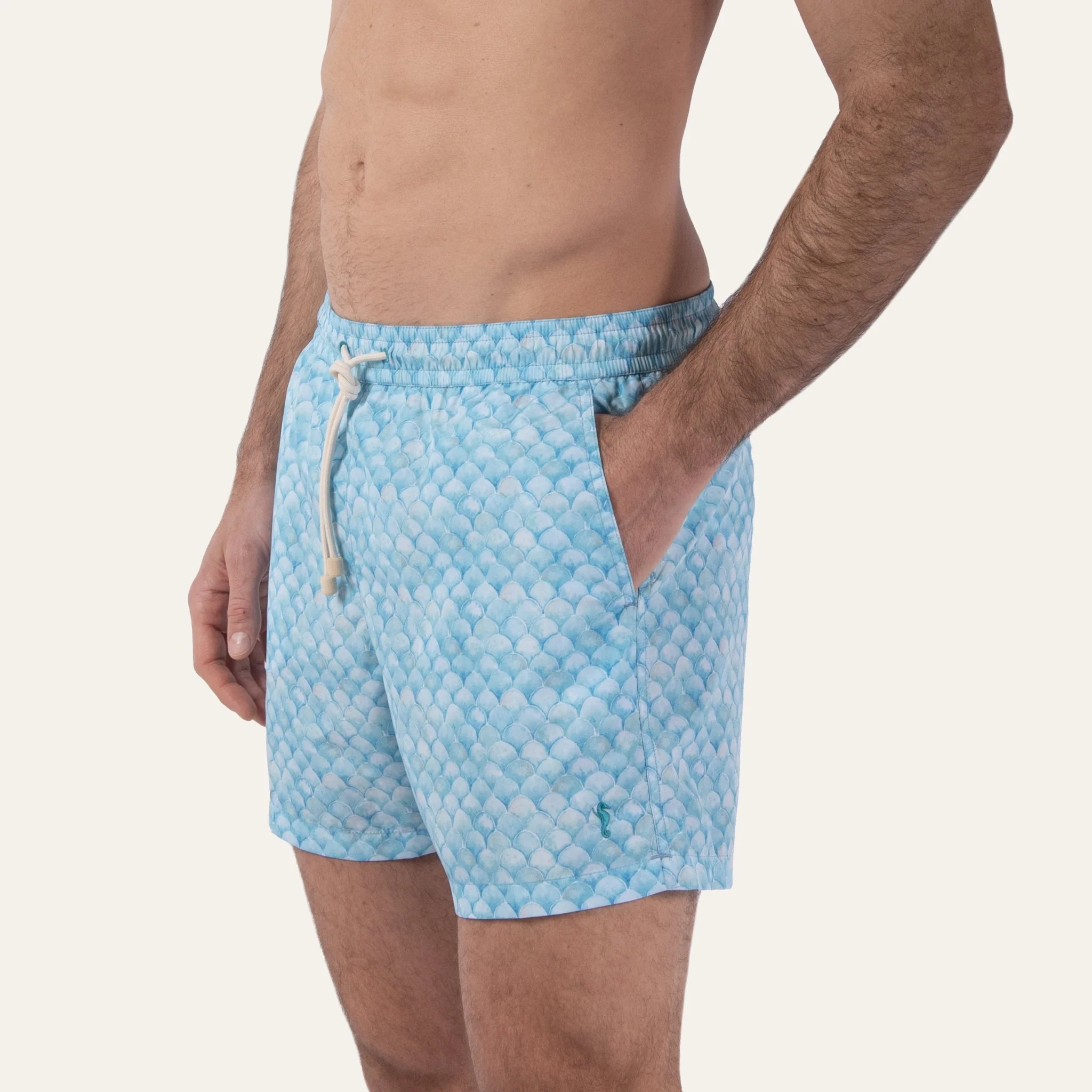 Swim Shorts Scales Turquoise - Image 3